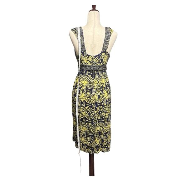 Anthropologie C. Keer Yellow and Navy Sleeveless Dress Size Small SS0865 - Picture 2 of 7